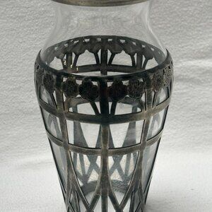 Vintage/Antique Forbes Silver Co. Jacketed Vase Floral Decor